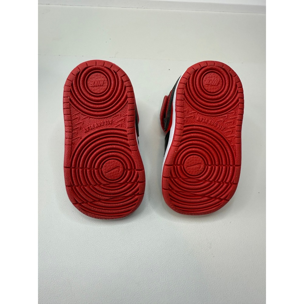Nike Court Borough Mid 2 Toddler Red Black Sneakers CD7784-601 Size 4C NWB - Picture 2 of 9